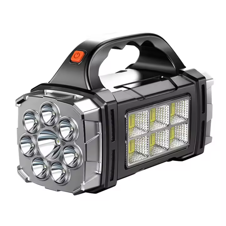 Lámpara Portátil Recargable Con 8/4 LED FuerteLinterna Solar USB Con COB Para Camping Y Exteriores Incluye Batería Recargable - 1