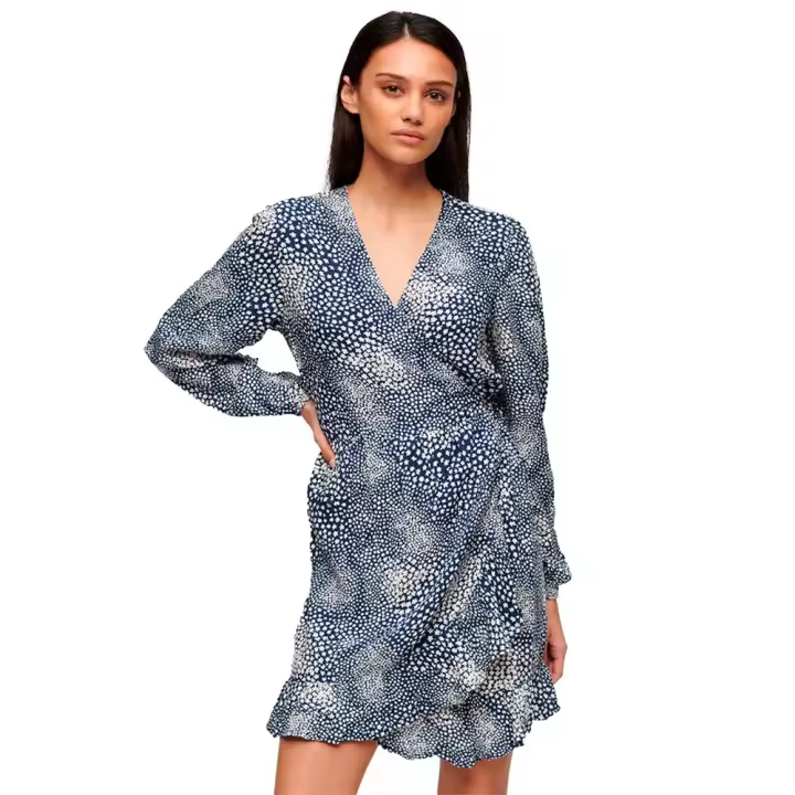 Superdry Vestido Corto De Manga Larga Printed Wrap - 1