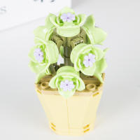 Bloques De Construcción DIY MOC Plantas Succulentas Cactus Gypsophila Bonsái Jardín Modelo Romántico Para Niños Kit De Juguetes - details 3