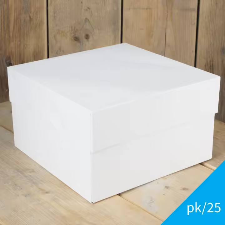 Glotomania Caja para Tarta Blanca Funcakes - 30 Cm (25 U) - Resistente - 1