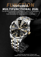 Reloj De Cuarzo Para Hombre BINBOND 2024 Auténtico Resistente Al Agua Con Espectro Nocturno Calendario Doble Y Puntos Diamantados Vidrio De Cristal Durável Estilo Lujo - details 15