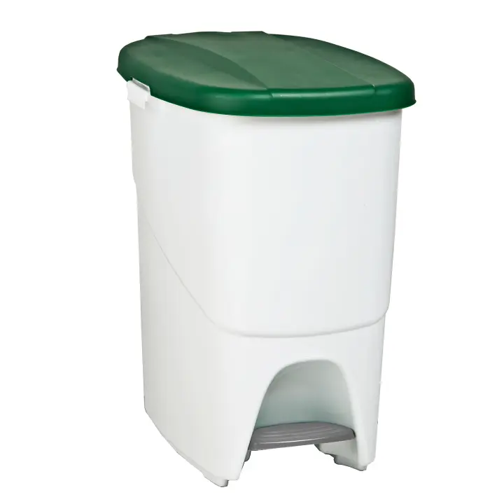 Denox Pedalbin Ecológico 25 Litros con Separador de Compartimentos y Enganches Laterales para Reciclaje de Residuos - 1