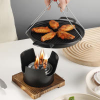 Estufa De Alcohol Japonesa Portátil Para Barbacoa Mini Estufa De Barbacoa Hibachi Para Camping Y Picnic Material De Aluminio Color Como En La Imagen - details 8