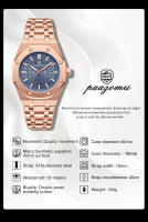 Reloj De Cuarzo Para Hombre Moda Con Correa De Aleación Y Anillo Octagonal Decorativo Movimiento De Cuarzo Alta Gama Reloj De Negocios - details 4