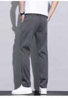 Pantalones Casuales Para Hombre Lyocell Fibra Verano Malla Suave Transpirable Elástica Slim Straight Negro Gris Talla Media - details 8