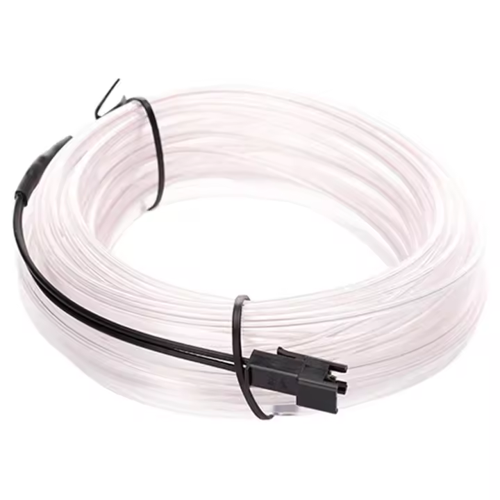 Tradineur - Tira de luz LED Interno para automóviles (12 V) - Fabricado en PVC - Conexión de encendedor de cigarros - Color Blanco - 1