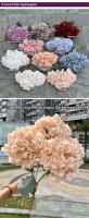 Gran Tamaño 5 Cabezas De Flores Artificiales Hydrangea En Blanco Y Rosa Para Boda Decoración De Fiesta En Casa Flores Silken Para Arreglo De Novia - details 8