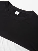 Camiseta deportiva de verano de manga corta con cuello redondo informal de talla grande para hombre, a juego con el color, a la moda para fitness - details 22