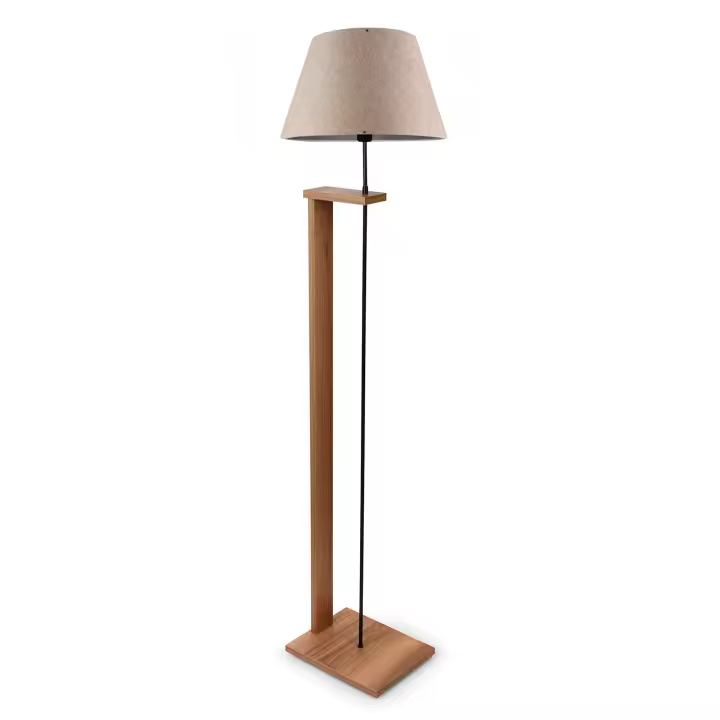 Lámpara de pie 150 cm. beige, tipo E27 Max 60 W WELLHOME - 1