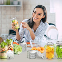 50Pcs Tapas De Conserva De Lata Para Mason Jar Tamaño Regular Reutilizables Kerr Sellado Airtight Para Almacenar Especias Dulces Bocadillos Mermeladas - details 0
