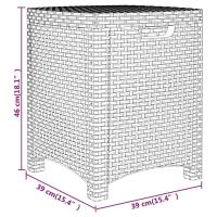 vidaXL Caja de almacenaje de jardín ratán PP marrón 39x39x46 cm - details 7