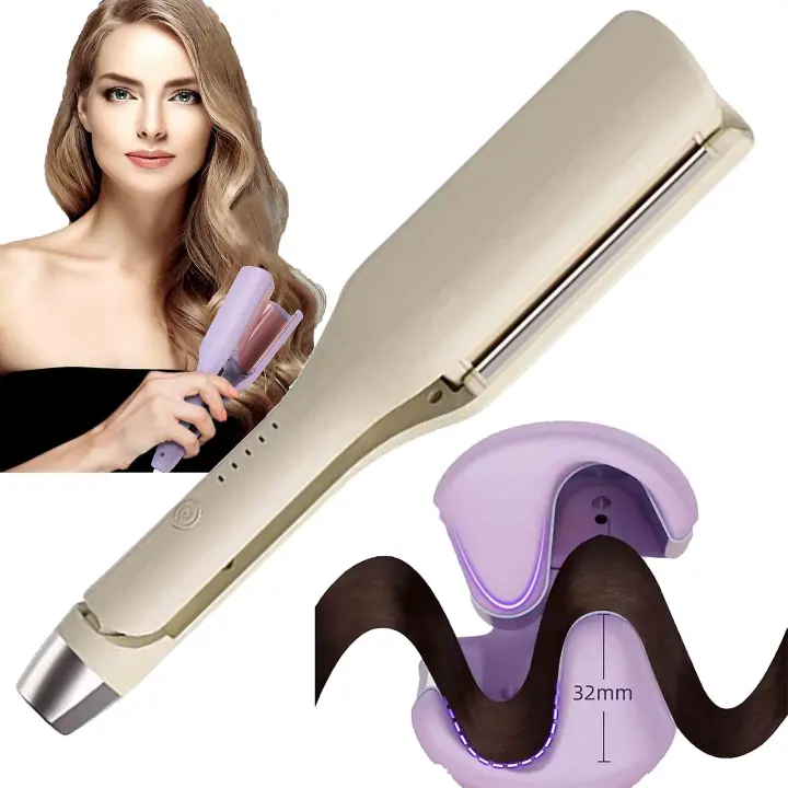 Rizador de Melo Automático, Rizador Melo, Rizador Portátil, Barril de Cerámica de Calentamiento Automático with 3 Ajustes de Temperature, Rizador Inteligente, Rizadores Para Cabello Medio y Largo - 1