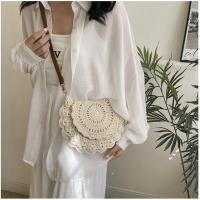 Bolso bandolera de Algodón para Playa, Bolso de mano de paja de Verano, Bolso Hobo Pequeño para Mujer - details 4