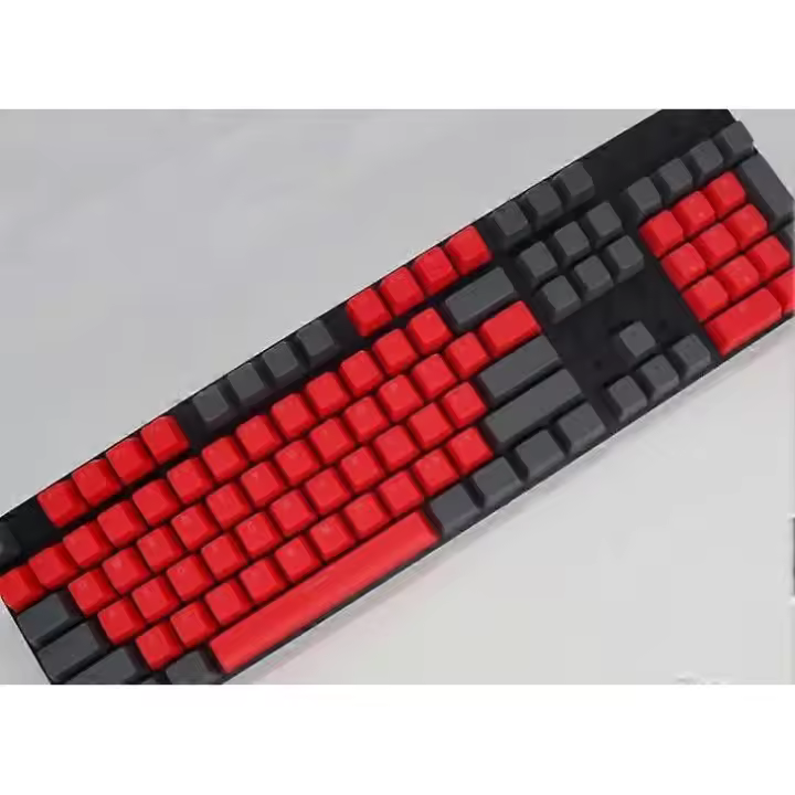 Mechanical Gaming Keyboard with White Backlit USB 104 Keys - Customizable Keycaps - 1