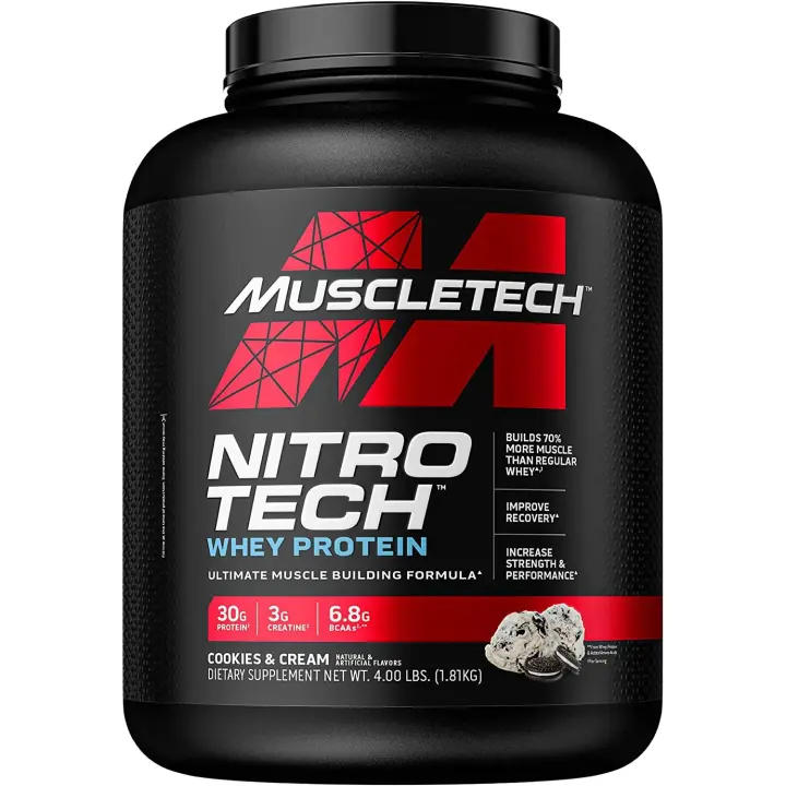 Nitro Tech Whey Protein 1,81Kg Muscletech Proteina - 1