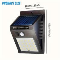 Luz Solar Exterior 20 LED 3 Modos De Iluminación Sensor De Movimiento Luz Solar Para Pared Patio Jardín Valla Moderna IP65 - details 7