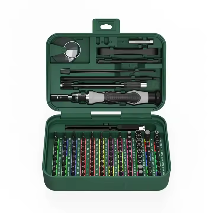 Juego De Destornilladores Multifuncionales 132 Piezas Precisión Para Teléfonos Móviles Y Portátiles Herramienta Profesional De Mantenimiento Color Bits - 1