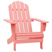vidaXL Silla de jardín Adirondack madera maciza de abeto en color Natural/Azul/Rosa y más | cómodas modernas ergonómicas para comedor cocina salón hogar - details 2