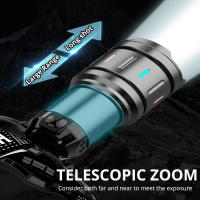 Linterna Frontal LED 10000mAh 80W Con Sensor De Movimiento IP68 Impermeable Para Camping Caza Zoom Ajustable Luz Para Noche - details 6