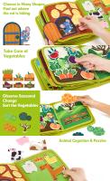 Libro De Tela Para Niños Montessori De Jardín De Infantes Con Animales De La Granja Juguete Educativo Para El Desarrollo Motor Fine Y Educación Temprana - details 3
