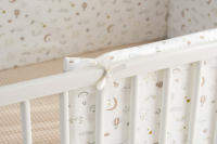 LALA - Barandilla de Cama para Bebe desmontable y lavable, Gasa de Algodón Puro, almohadilla protectora anticolisión para Barandilla de Cama para Bebe Dream 60*30*3 desmontable, - details 6