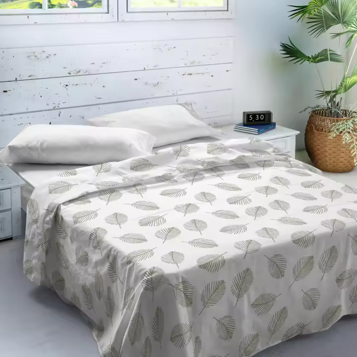 SANDAL- Juego de sábanas Estampadas 2/3 piezas - Algodón Extra Suave - Fabricado en España - JAHO SAGE - Cama 90/135/150/180 cm - 1