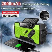 Radio portátil Power Bank Radio meteorológica de emergencia con NOAA/AM/FM USB/solar/manivela de carga alarma SOS y linterna - details 5