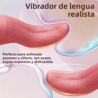 Vibrador Realista Con Lengua Para Estimulación De G-Spot Y Clítoris Juguetes Sexuales Para Adultos USB Control Remoto Silicone - details 1