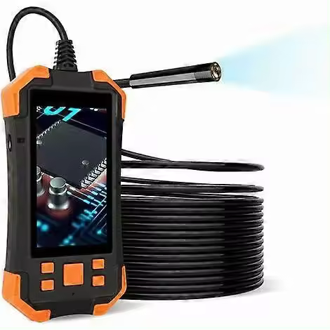 Car Endoscope 5.5mm USB Inspection, HD Pipe Camera 4.3' Inch LCD Screen Portable Adjustable Light IPS 1080P 3000mAh Inspection Camera IP67（10M） - 1