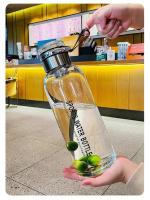 Botella De Agua De Vidrio Grande 1L Portátil Y Antigrado Para Exteriores Con Infusor De Té Translúcida Para Adultos - details 4