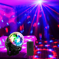 Lámpara De Escenario RGB Rotativa Y Estroboscópica Activada Por Sonido Disco Ball Para Fiestas De Cumpleaños Bodas Y Danzas En Casa Decoración De Habitaciones - details 0