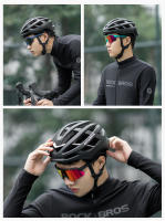 Gafas De Bicicleta ROCKBROS Polarizadas Para Hombre Y Mujer Con Lente De 4 Enlaces Gafas De Sol Para Ciclismo En Carretera Y MTB Montura Polarizada Fotocromática Material TAC Negro TR-90 - details 0