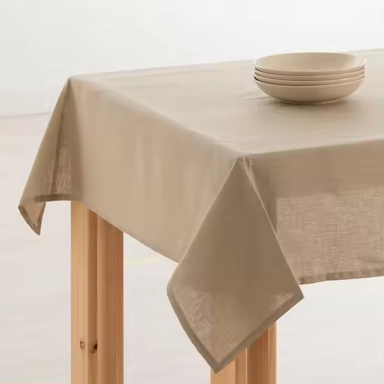 BL BELUM - Mantel Antimanchas Lino 100% Taupe   - Mantel Mesa Rectangular  - Mantel Hidrófugo de Calidad en Varias Medidas - Manteles de Lino para Interior y Exterior - Mantel Elegante Made By BL BELUM - Mantel No traspasan Líquidos Made Spain - 1