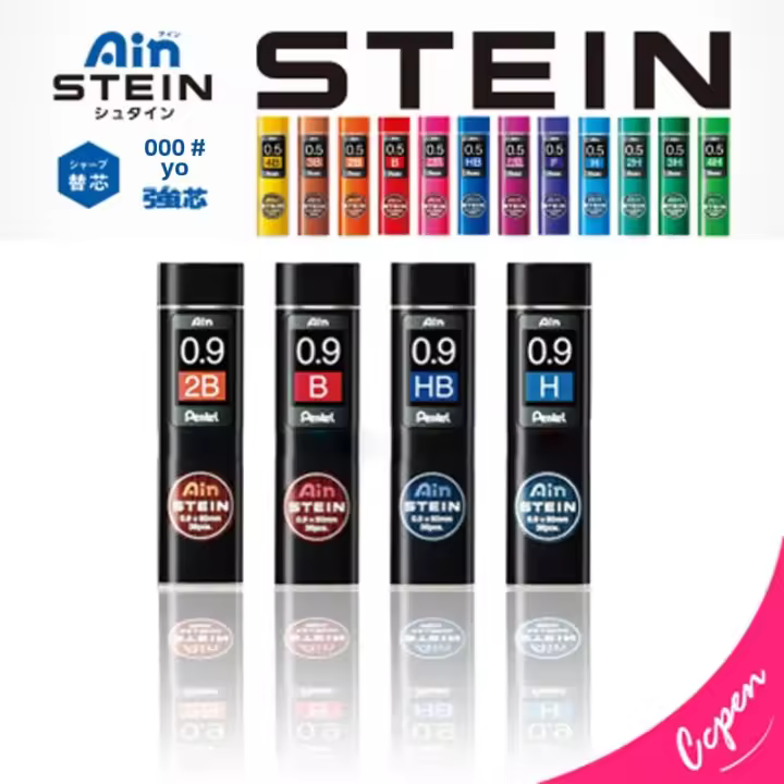 Lápiz Mecánico Pentel Core C275 HB/2B Negro Resina 0.3/0.5/0.7/0.9mm Suministros De Oficina Material Plástico - 1