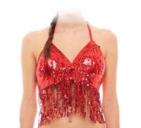 Falda y Top de Danza del Vientre para Mujer, Falda Top con Borlas de Lentejuelas para Carnaval  Fiesta, Vestido con Falda de Flecos Rave - details 6