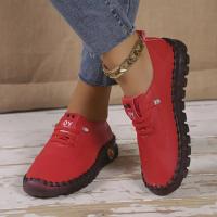 Zapatillas De Mujer 2024 Moda Nueva Suela Suave Zapatillas Deportivas Casuales Ligeros Para Exterior Diseñador Zapatos De Piel PU - details 3
