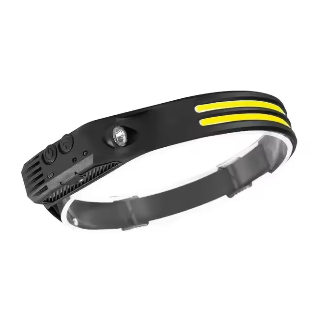 Lámpara Frontal LED COB Con Sensor Y Batería Integrada Recargable Por USB 5 Modos De Iluminación Impermeable Para Senderismo Camping Y Pesca Nocturna - 1