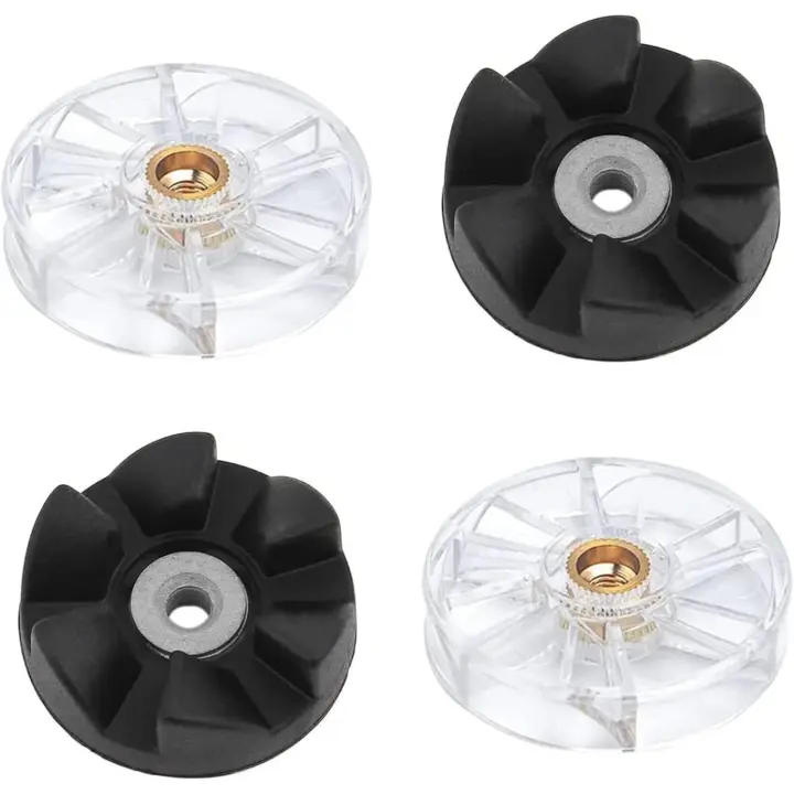 Parte de licuadora, 2 engranajes de goma de hoja y 2 engranajes superiores de base de motor, compatible con exprimidor de licuadora Nutribubullet 600W 900W - 1