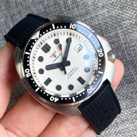 Reloj Automático De Acero Inoxidable Para Hombres Resistente Al Agua 30Bar Con Bisel De 120 Clicks Y Corona De 4.1 Pulgadas Cristal De Zafiro Blanco Turtle Professional Diver Master - details 15