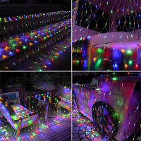 Luz De Red De Malla LED EU Enchufe 220V Guirnalda Para Calle Decoraciones De Navidad Al Aire Libre Boda Fiesta Jardín Bush - details 9