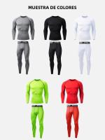 Conjunto De Entrenamiento Para Hombre 2 Piezas Compresión Respirable Térmica Conjunto De Correr Baloncesto Camiseta Y Pantalones - details 4