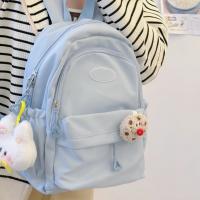 Mochila Grande Para Mujer Impermeable Ligera De Nylon Sólido Sin Colgantes Mochila Estudiantil Con Cierre De Cremallera - details 9