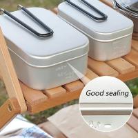 TARKA Caja De Almuerzo De 1000ml Estilo Japonés Aleación De Aluminio Para Camping Picnic BBQ Uso En La Mesa De La Cocina - details 1