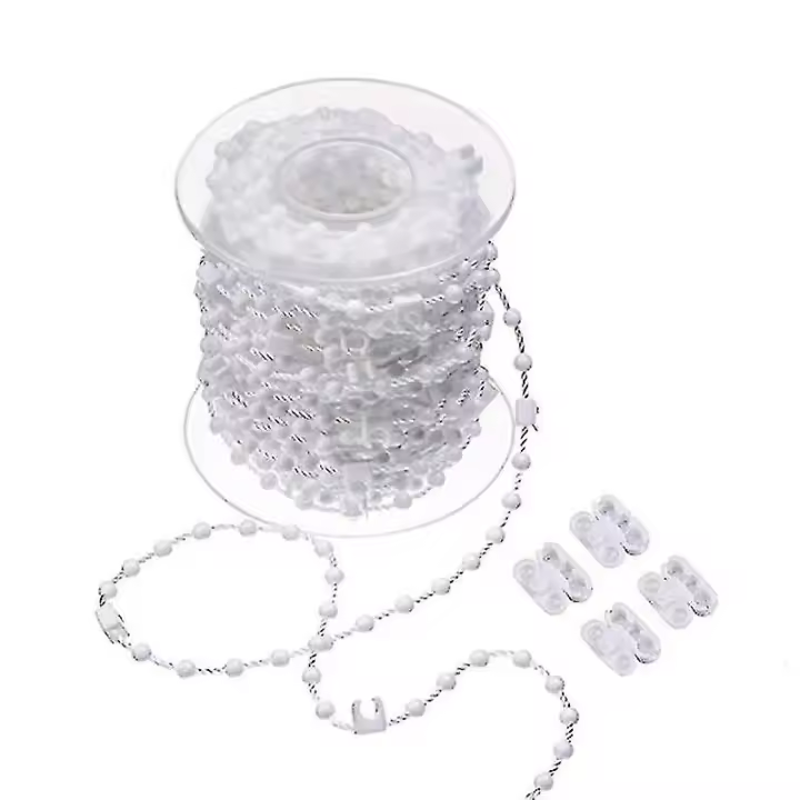 Cadena inferior para persianas verticales de 10 metros y 100 clips para laminas de 3,5 libras/89mm - 1
