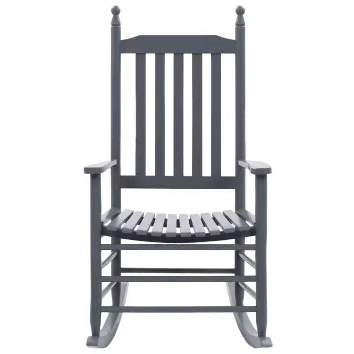 Madera de Álamo Gris Mecedora con asiento curvado - 1