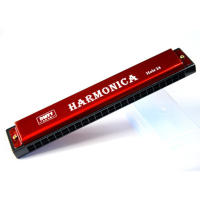 Harmonica Cromática De Boquilla C 24 Agujeros Instrumento De Viento De Madera Organófono Musical Acero Inoxidable Fosfor-bronce Ti-Plated - details 5