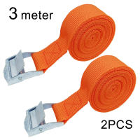2pcs Cinturones De Atado De 3 Metros Con Hebilla Para Auto Motocicleta Bicicleta Y Camión Cinta De Fijación Para Equipaje Y Carga En Color Azul Rojo Negro Verde Y Naranja - details 9