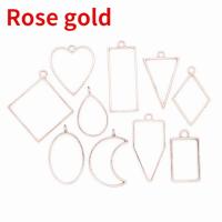 Set De 10 Moldes De Cristal UV Para Resina Epoxy Geométricos De Metal Para La Creación De Colgantes Joyería Collares DIY - details 9