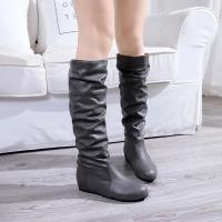 Botas De Mujer De Talla Grande 35-43 Botines Planos De Primavera Otoño Estilo Occidental Botas Largas Con Tacón Medio Material PU - details 22