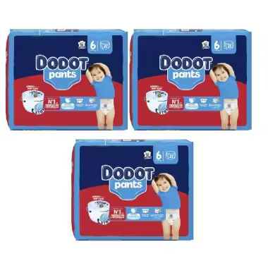 Dodot Pants Talla 6 (15+ kg) Pack Ahorro 81 Pañales (3x27) – Cambio Fácil y Máxima Comodidad - 1